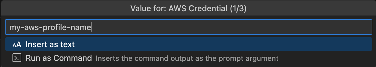 AWS Profile argument
