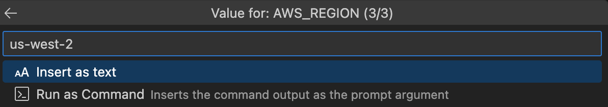 AWS Region argument