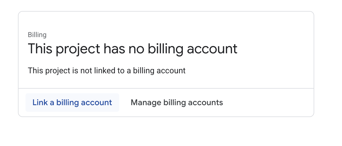 Link billing account dialog